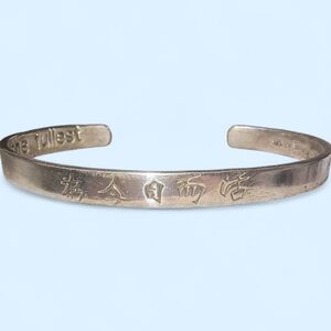 Sterling Silver "Live Life To The Fullest" Cuff Bracelet